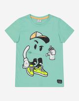 T-shirt - Print - turkoois