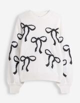 Pullover - Schleifen - Off-White