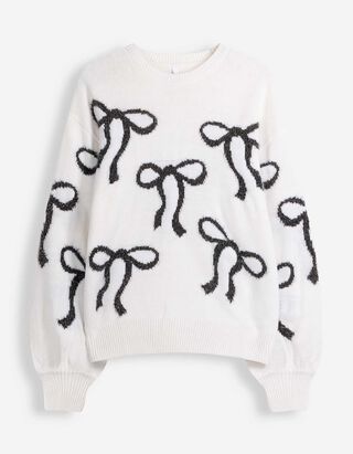 Pullover - Schleifen - Off-White
