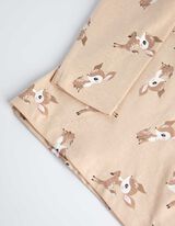 Hossz&uacute; ujj&uacute; felső - Elsz&oacute;rt nyomott minta - b&eacute;zs