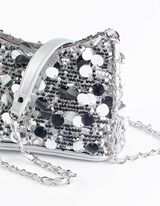 Tasche - Wendepailletten - silberfarben