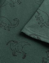 Longsleeve - Print all-over - donkergroen