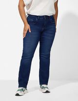 Jeans - Buzunare pentru m&acirc;ini - Albastru inchis