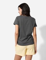 T-shirt - Glitterprint - donkergrijs