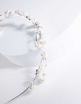 plaukų papuošalai - Dekoratyvūs perlai - sidabrinis