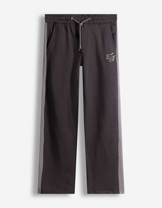 Joggingbroek - Contraststrepen - donkergrijs