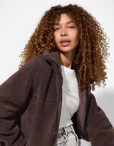 Kaput - Umjetno krzno - tamno smedja