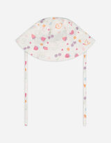 bucket hat - nadruk na całej powierzchni - bialy