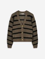 Strickjacke - Knopfleiste - dunkelgrau