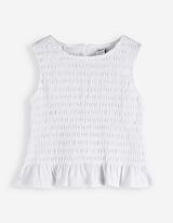 Blusenshirt - einfarbig - Wei&szlig;