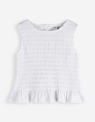 Blusenshirt - einfarbig - Wei&szlig;