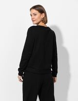 Mikina - Přepadající rukávy - cerná