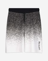 Bermuda hlače  - Športen sweat material - belo