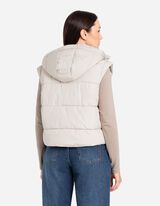 Prošiveni prsluk - Spuštena ramena - svijetlo siva