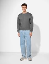 bluza - Luźny kr&oacute;j - ciemny szary