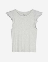 Top - Volant - grigio chiaro