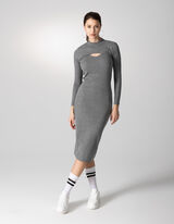 Jurk - Cut-outs - grijs