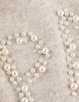 Pulover - Potisk s sporočilom - svetlo siva