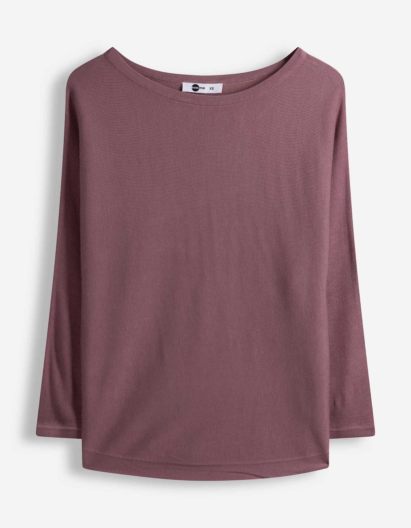Strickpullover - Fledermaus&auml;rmel - Flieder