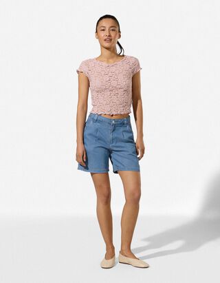 Denim short - Regular fit - Lichtblauw