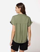 Blusenshirt - einfarbig - grün