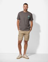 Tricou - Imprimeu pe spate - Gri inchis