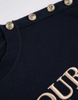 bluza - ozdobne guziki - ciemny niebieski