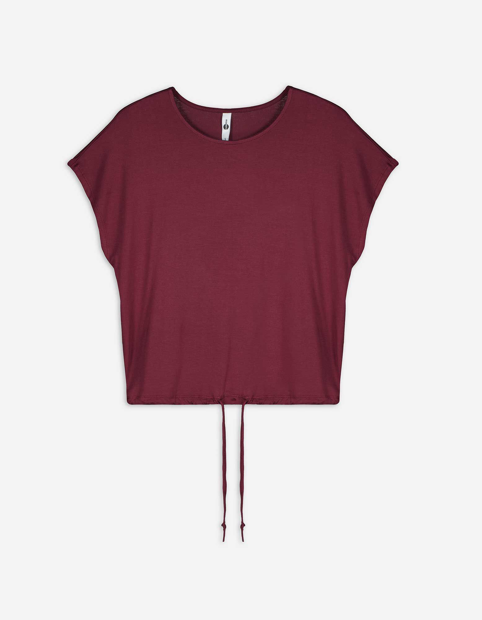 T Shirt Regulierbarer Saum dunkelrot Takko Fashion