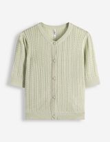 Kardigan - Knofl&iacute;ky - sv. zelena