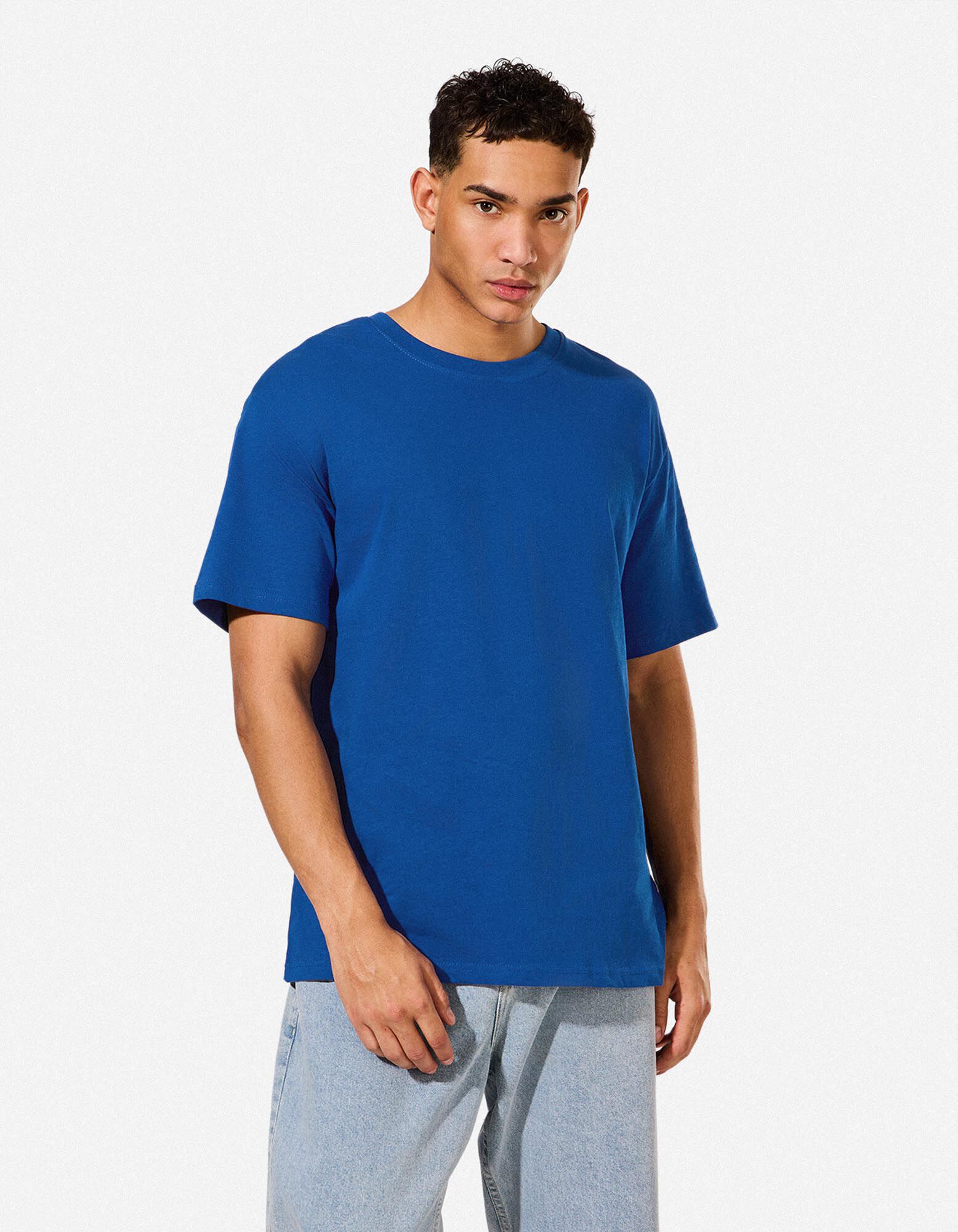 T-shirt - Coupe oversize - Bleu