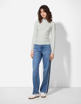 Hosszú ujjú felső - Bordázott - feher