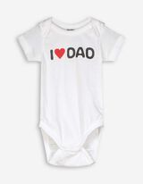 Romper korte mouw - Tekstprint - wit