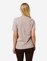T-Shirt - Stickerei - Beige