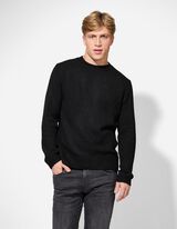 Pulover - Okrugli izrez - crna