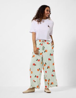 Hose - Streifen - Mint