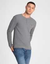 Tričko s dlhými rukávmi - Nášivka - tmavozelena