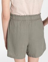 Pantaloncini - Misto lino - verde scuro