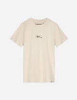 Tričko - Potlač v podobe spr&aacute;vy - bezova