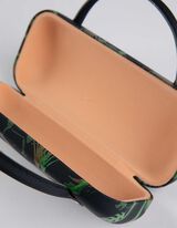 Astuccio per occhiali - Stampa animalier - blu scuro