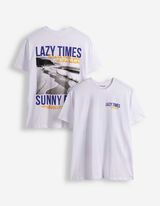 T-Shirt - R&uuml;ckenprint - wei&szlig;