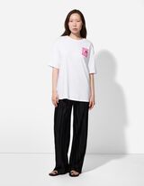 Majica kratkih rukava - Štampanje pozadi - bela