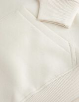 Kapucnis felső - Feliratos nyomott minta - feher