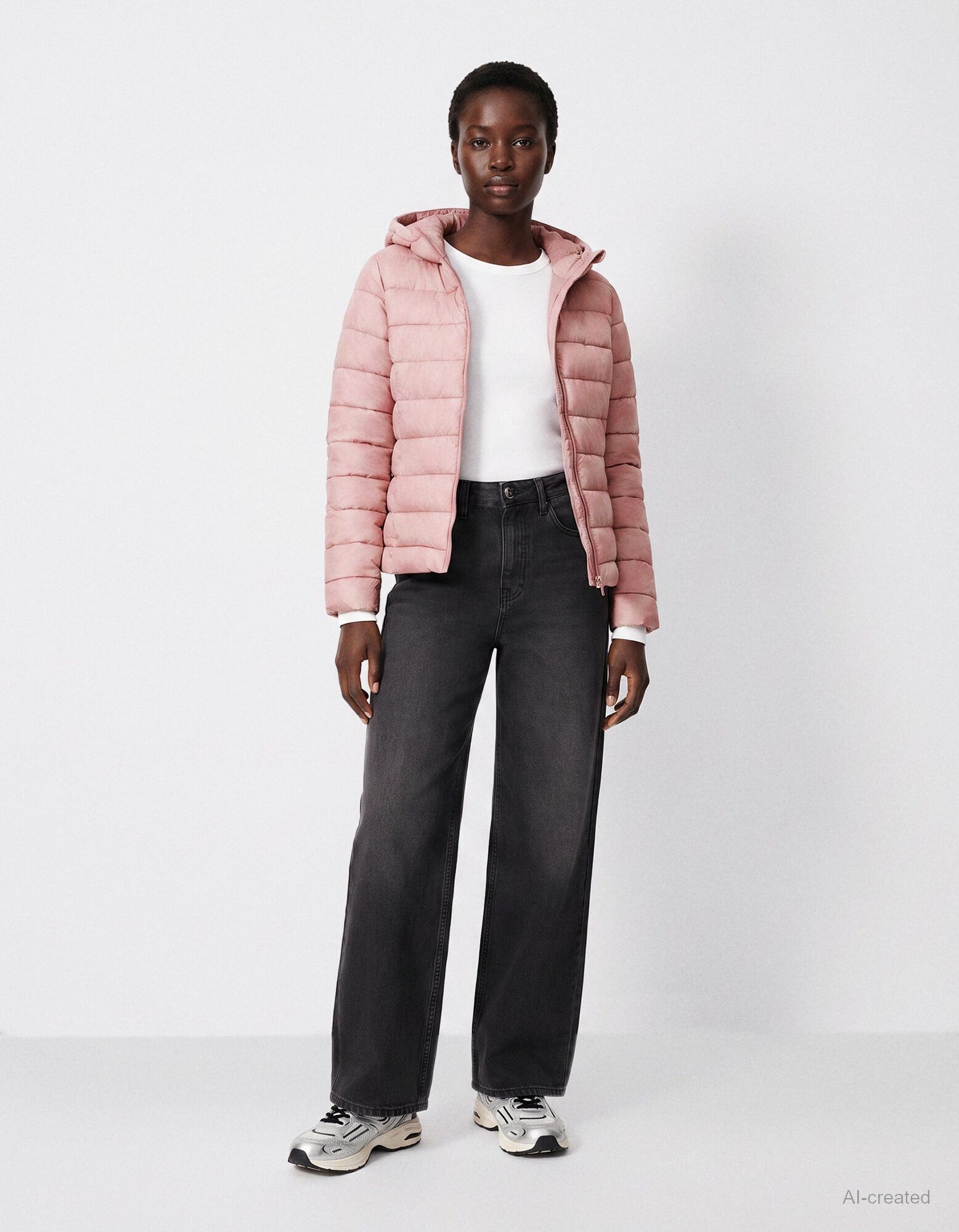 Veste matelass&eacute;e - D&eacute;perlant - ros&eacute; tendre 