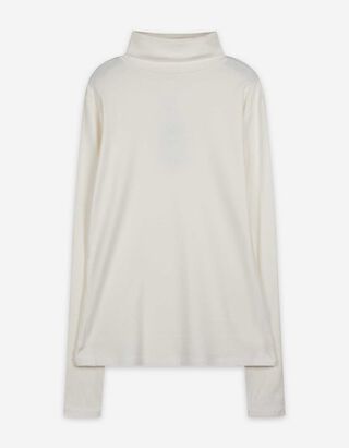 Langarmshirt - Modal-Anteil - weiß