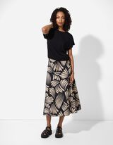 A-vonal&uacute; szoknya - Elsz&oacute;rt mint&aacute;s - fekete