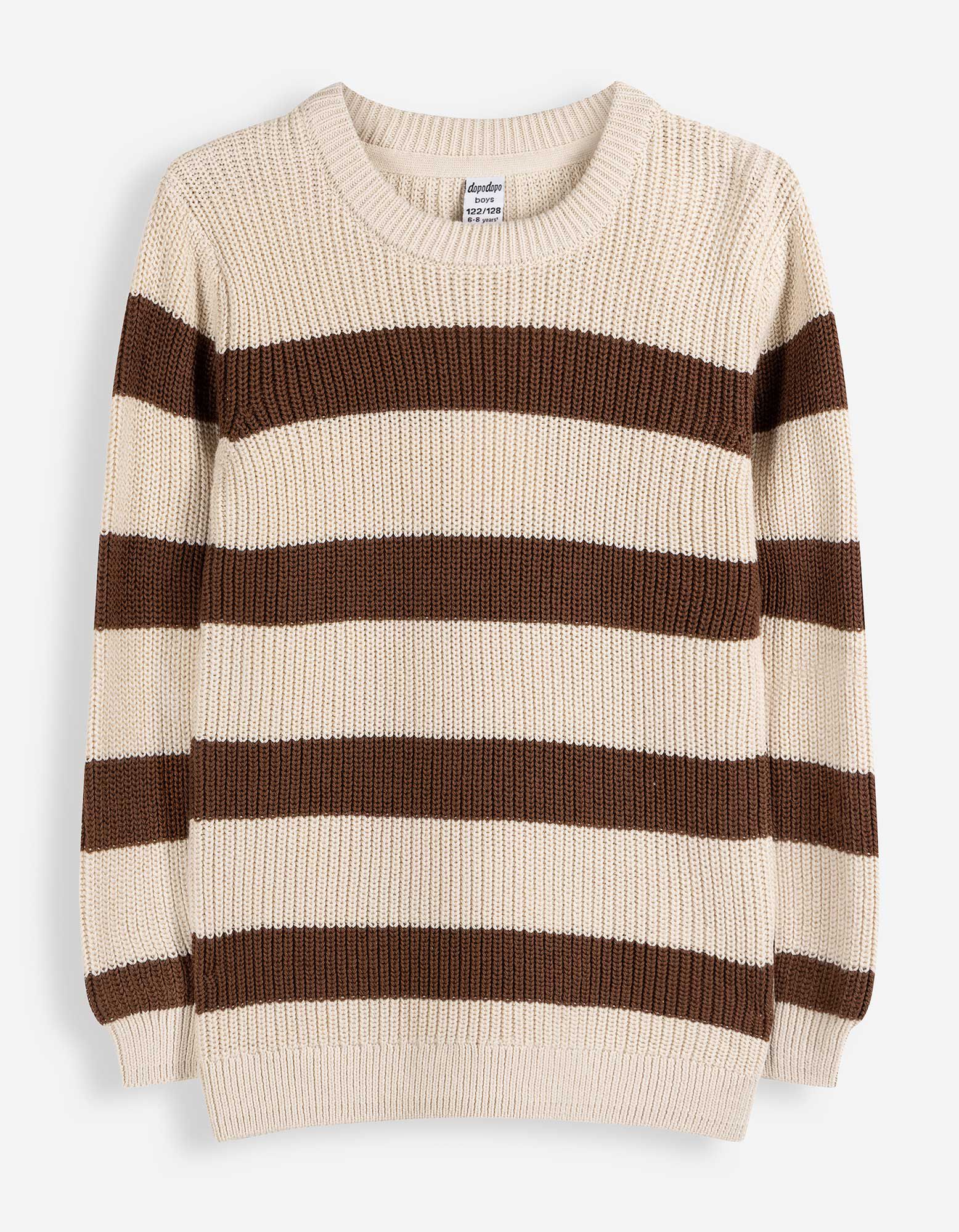 Pullover - Streifen - Beige