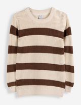 Pullover - Streifen - Beige
