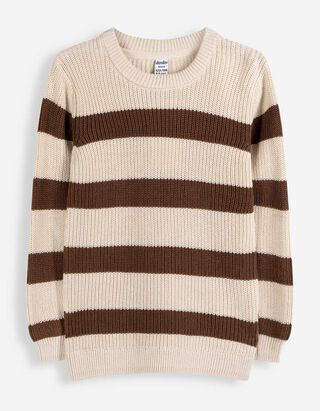 Pullover - Streifen - Beige