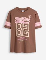 T-Shirt - Frontprint - hellbraun