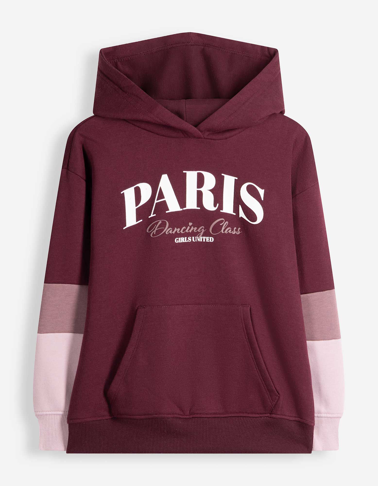Sweatshirt - Blockmuster - Dunkelrot